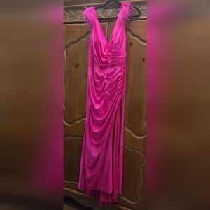Vibrant Pink Asymmetrical Women's Skirt